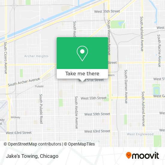 Jake's Towing map