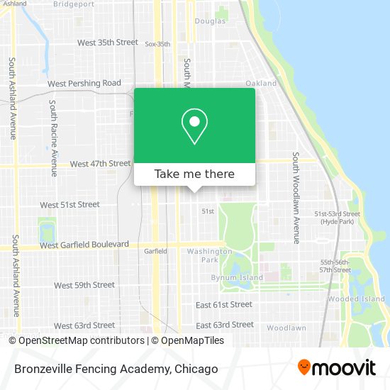 Mapa de Bronzeville Fencing Academy