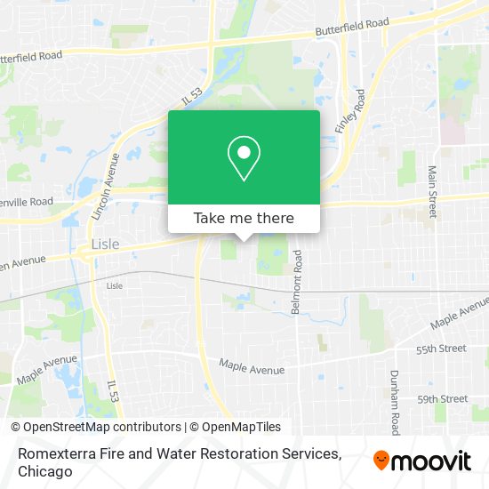 Mapa de Romexterra Fire and Water Restoration Services