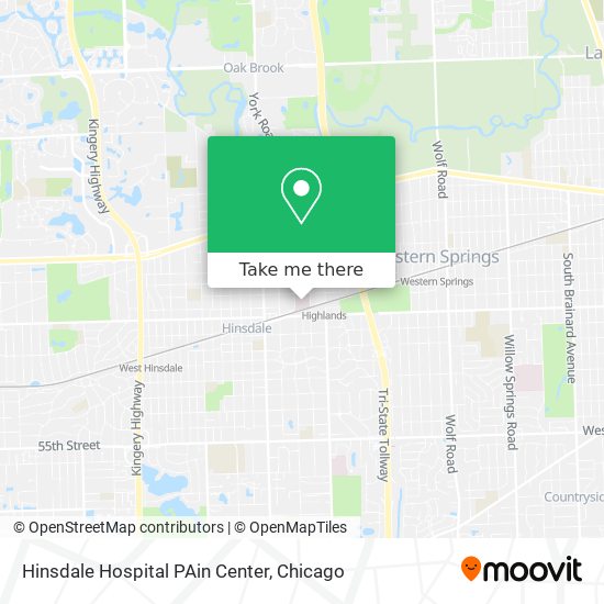 Mapa de Hinsdale Hospital PAin Center