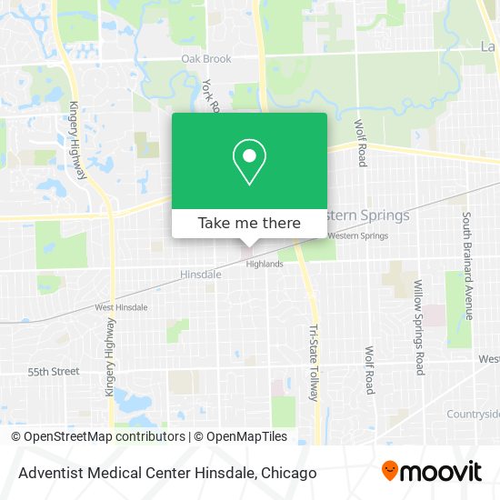 Adventist Medical Center Hinsdale map