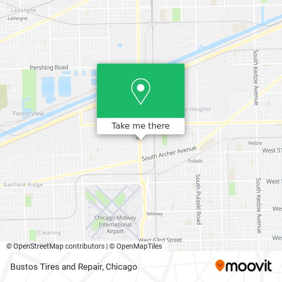 Bustos Tires and Repair map