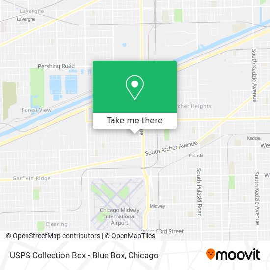 USPS Collection Box - Blue Box map