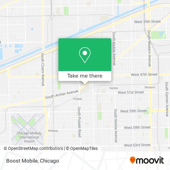 Mapa de Boost Mobile