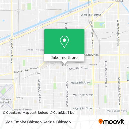 Mapa de Kids Empire Chicago Kedzie