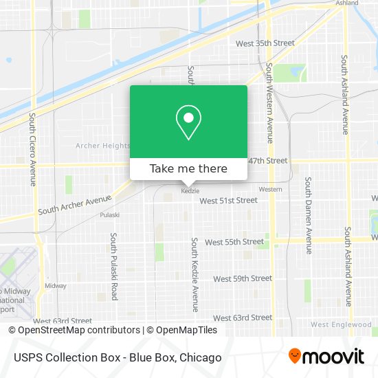 USPS Collection Box - Blue Box map