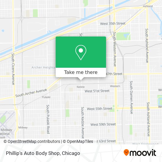 Phillip's Auto Body Shop map