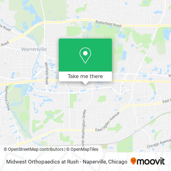 Midwest Orthopaedics at Rush - Naperville map