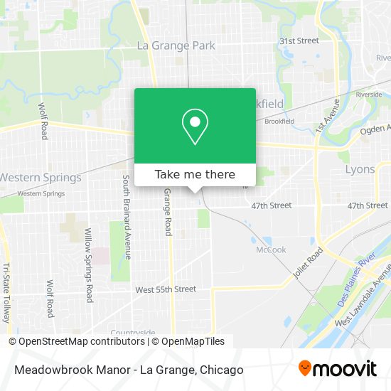 Mapa de Meadowbrook Manor - La Grange