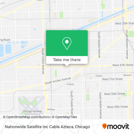 Mapa de Nationwide Satellite Inc Cable Azteca