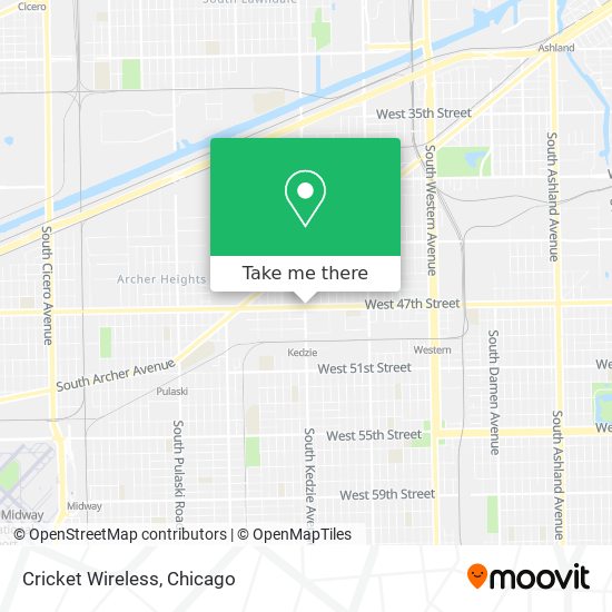 Mapa de Cricket Wireless