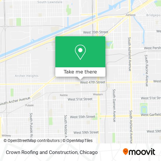 Crown Roofing and Construction map