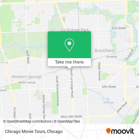 Chicago Movie Tours map