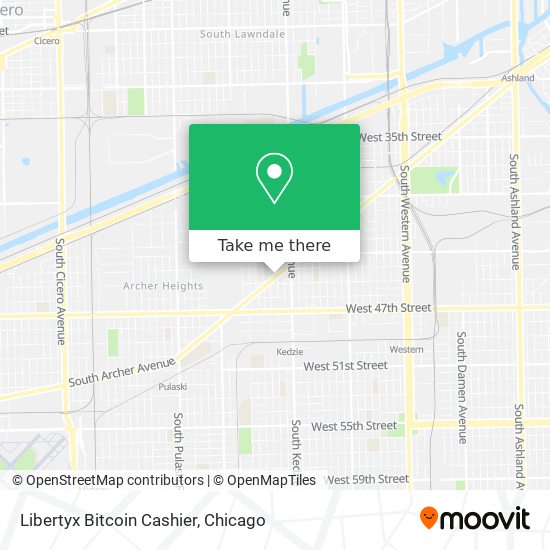 Mapa de Libertyx Bitcoin Cashier