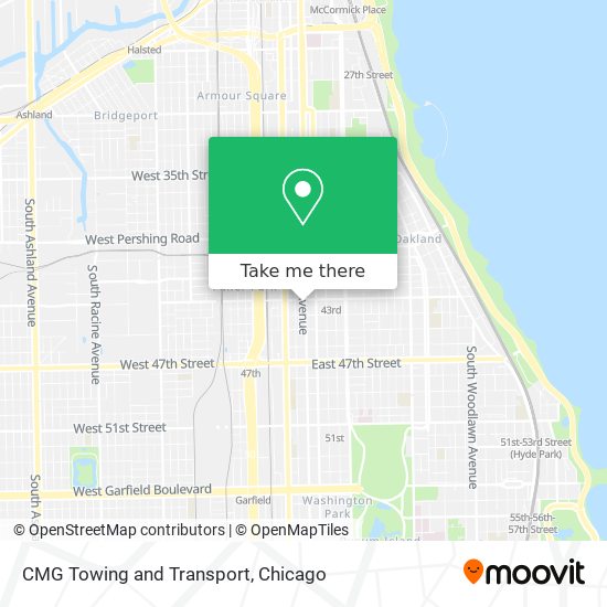 CMG Towing and Transport map
