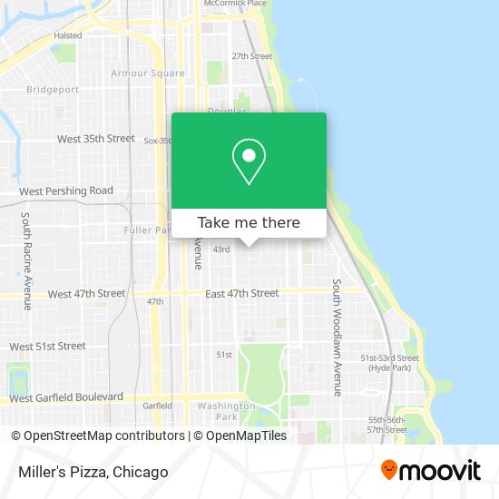 Miller's Pizza map