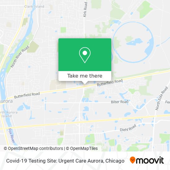 Covid-19 Testing Site: Urgent Care Aurora map