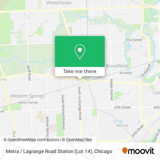 Mapa de Metra / Lagrange Road Station (Lot 14)