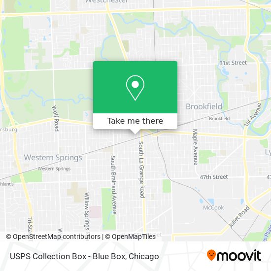 USPS Collection Box - Blue Box map