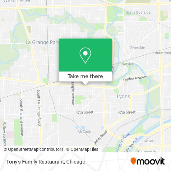 Tony's Family Restaurant map