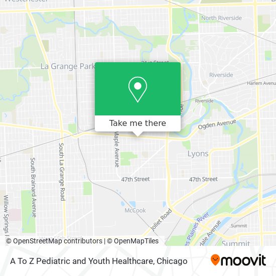 A To Z Pediatric and Youth Healthcare map