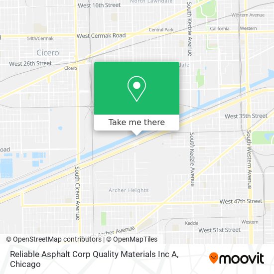Mapa de Reliable Asphalt Corp Quality Materials Inc A
