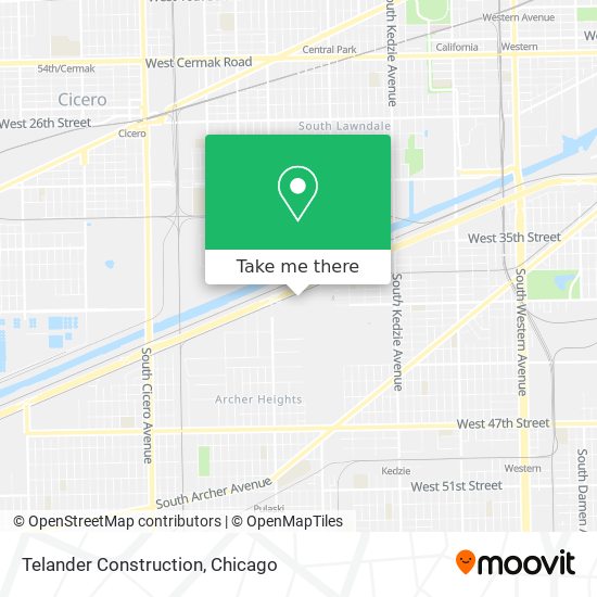 Telander Construction map