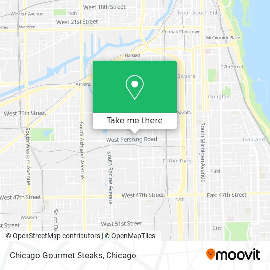 Chicago Gourmet Steaks map