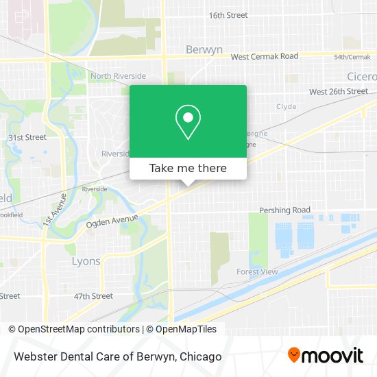 Webster Dental Care of Berwyn map