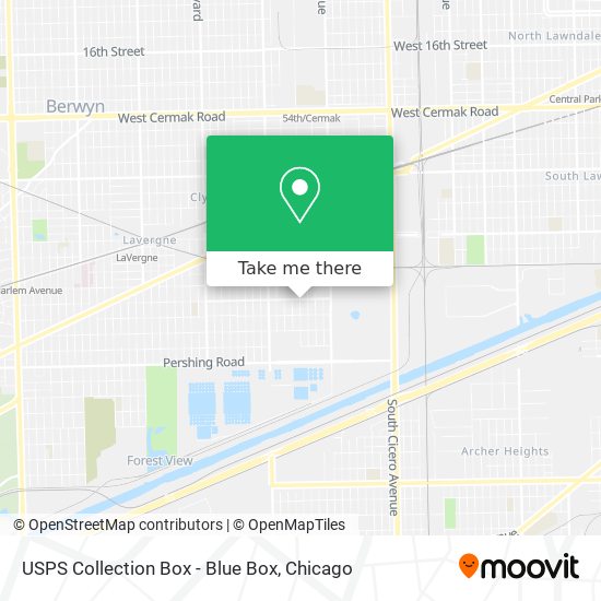 USPS Collection Box - Blue Box map