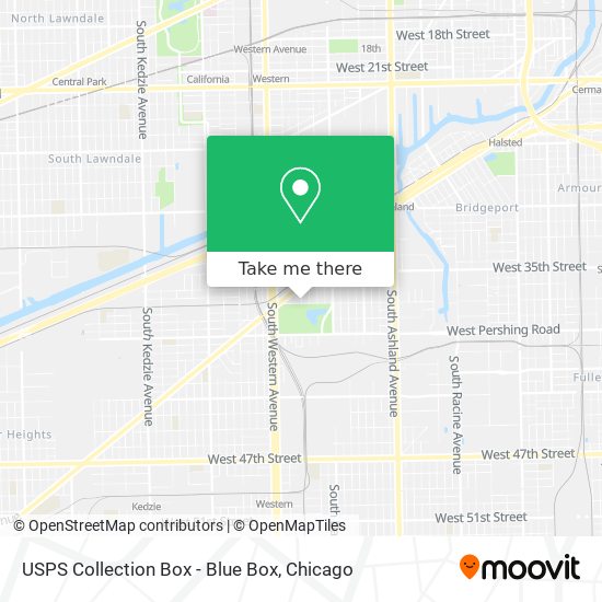 USPS Collection Box - Blue Box map