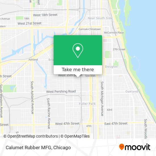 Calumet Rubber MFG map