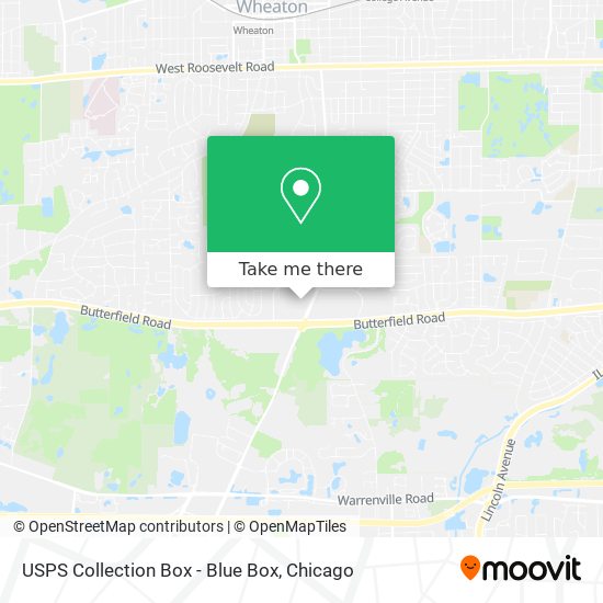 USPS Collection Box - Blue Box map