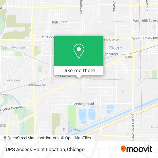 UPS Access Point Location map