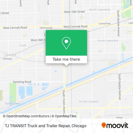 Mapa de TJ TRANSIT Truck and Trailer Repair