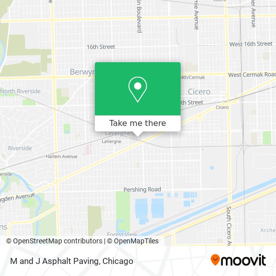 M and J Asphalt Paving map