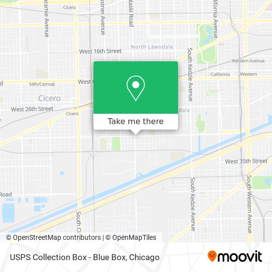 USPS Collection Box - Blue Box map