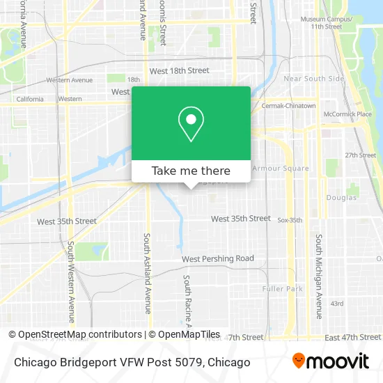Chicago Bridgeport VFW Post 5079 map