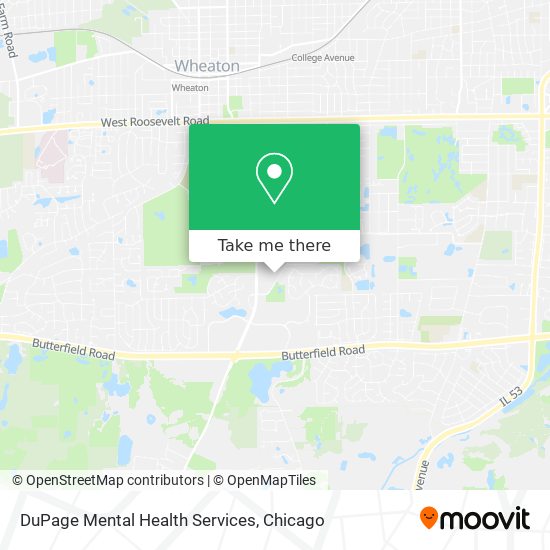 DuPage Mental Health Services map