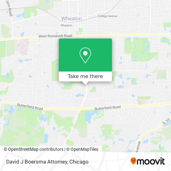 David J Boersma Attorney map