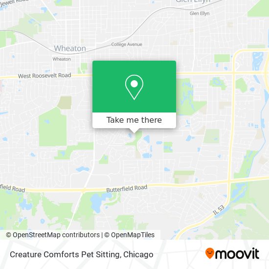 Creature Comforts Pet Sitting map