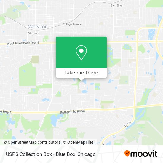 Mapa de USPS Collection Box - Blue Box