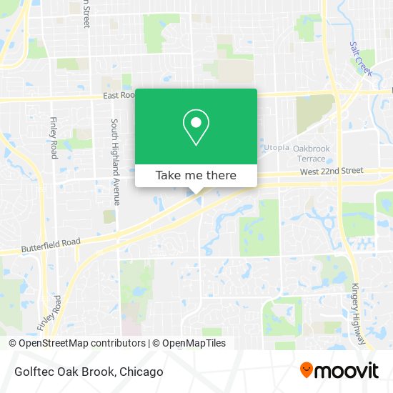 Golftec Oak Brook map