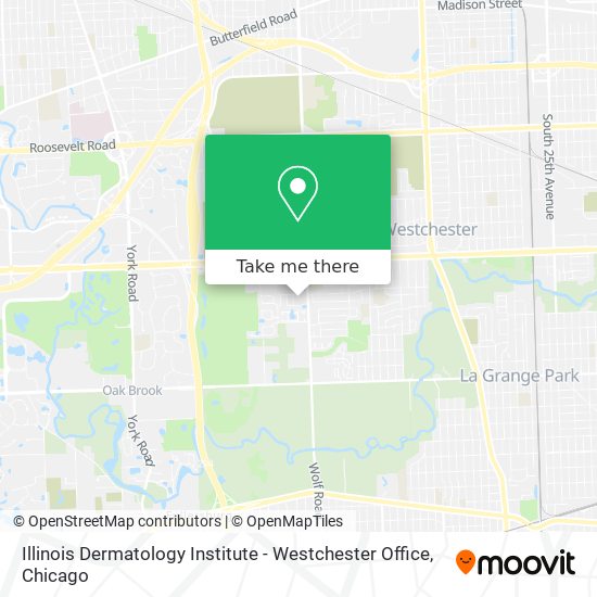 Illinois Dermatology Institute - Westchester Office map