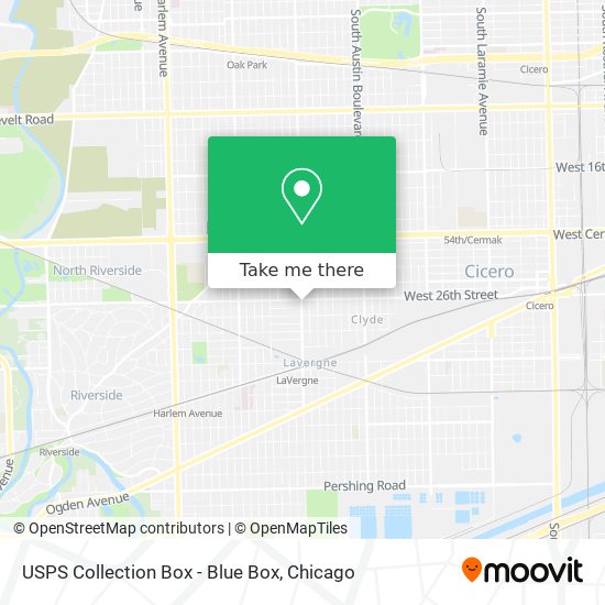 USPS Collection Box - Blue Box map