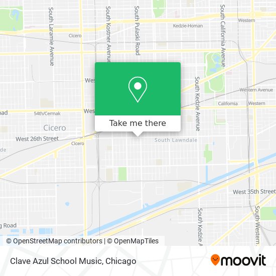 Clave Azul School Music map