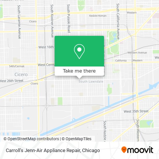 Carroll's Jenn-Air Appliance Repair map