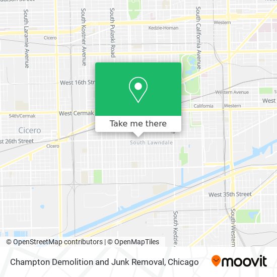 Champton Demolition and Junk Removal map
