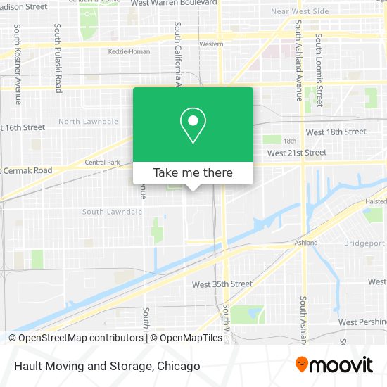 Hault Moving and Storage map