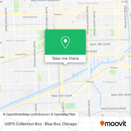 USPS Collection Box - Blue Box map